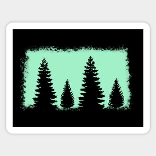 Mint Green Forest Sticker